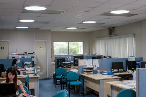 Office interior with SG Eco skylight providing natural lighting and energy efficiency